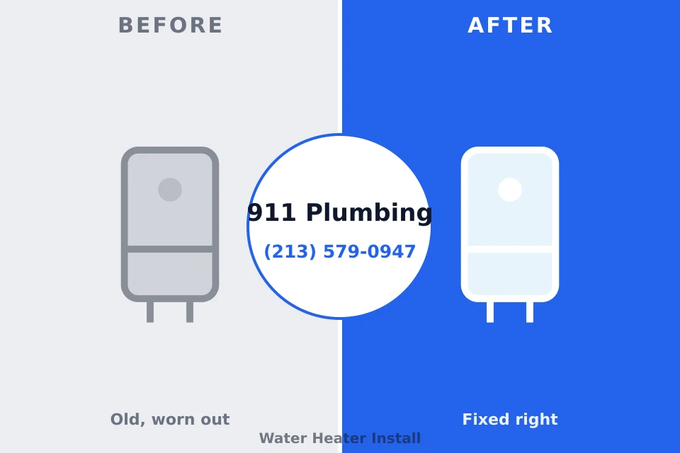 Before and after: plumbing repair Pike Creek Valley, DE